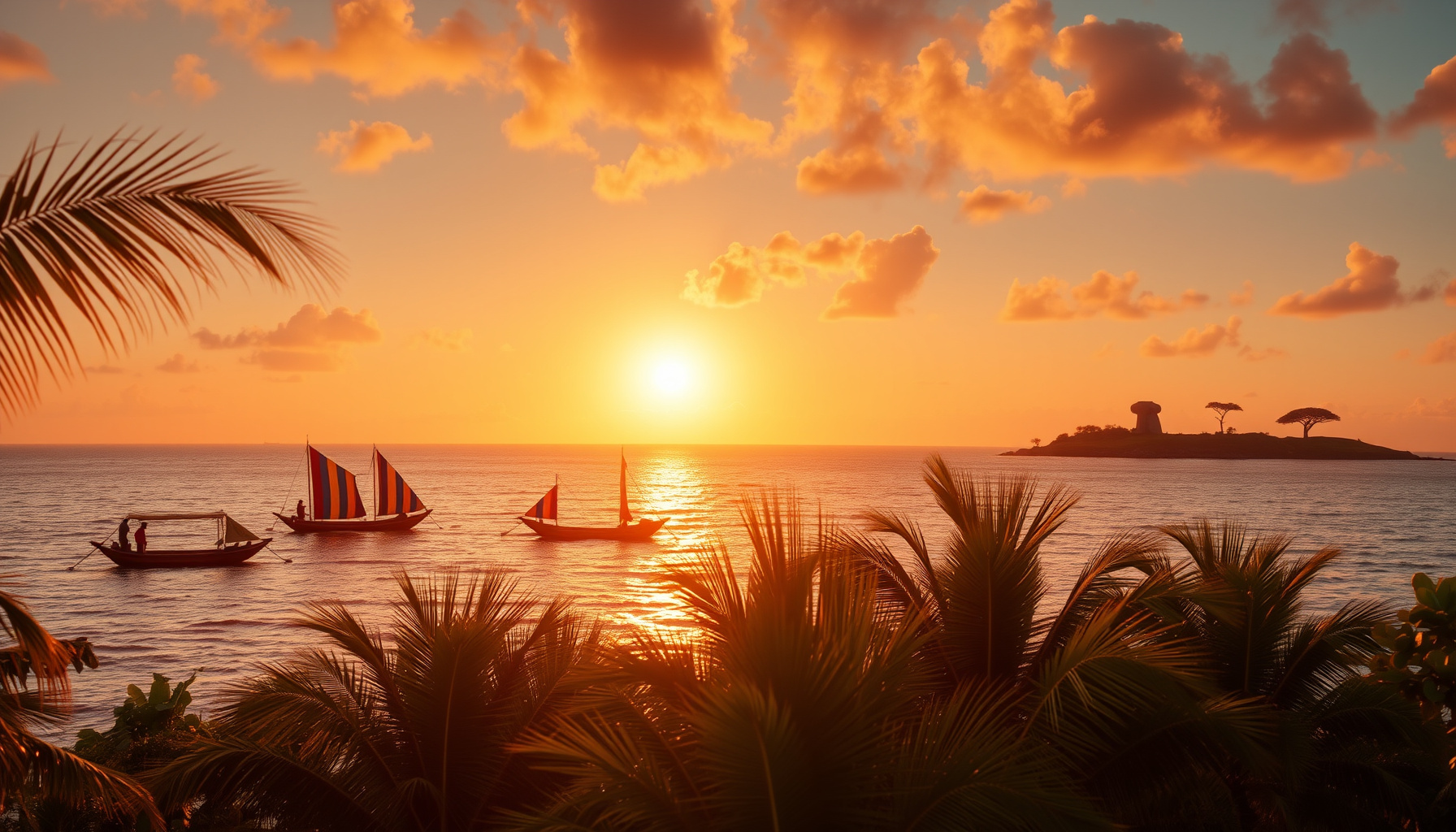 Beautiful West African beach scenery